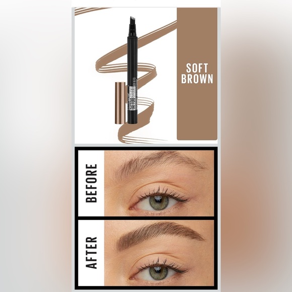 🆕 Maybelline Tattoo Studio Brow Tint Pen - Soft Brown #355 - Picture 2 of 6